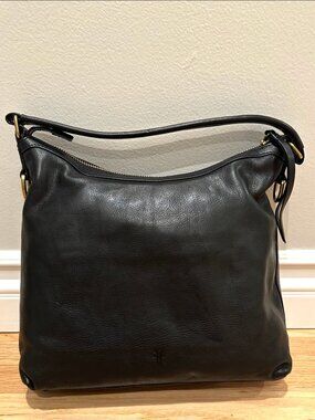 NWT Frye Claude Hobo Black Leather Bag Purse